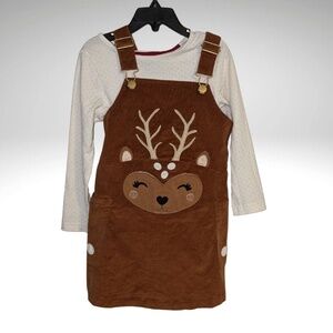 Adventure Wear by Copper Key Reindeer Holiday Dress Size 5
